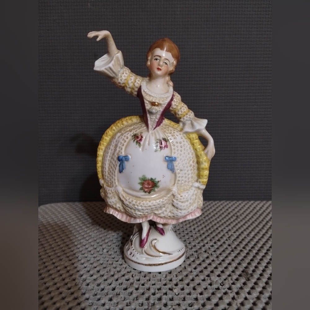 Vintage German Porcelain Lady Figurine